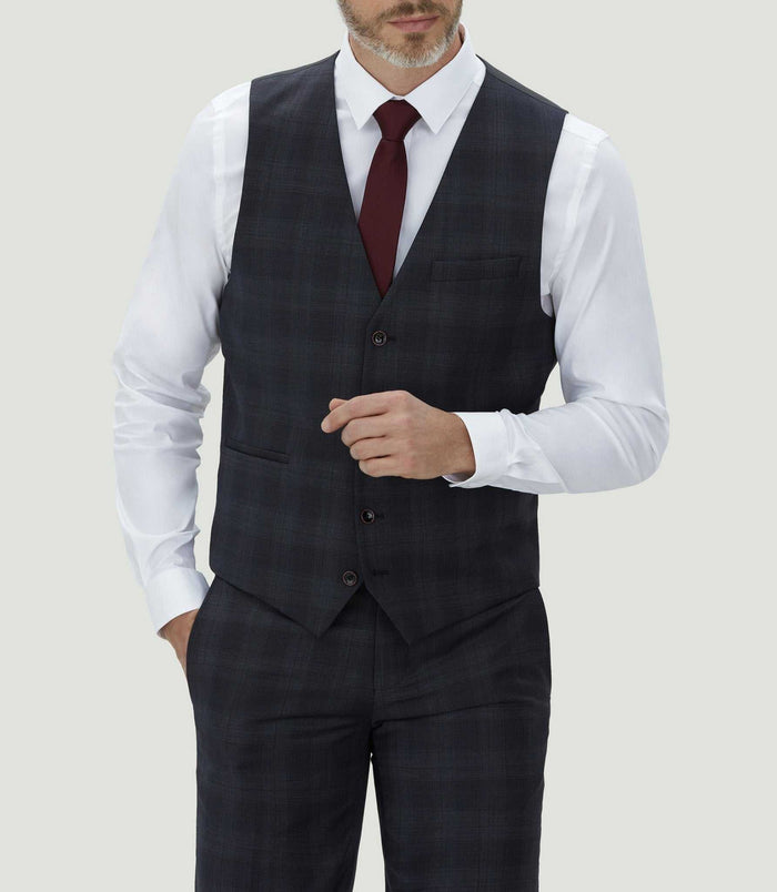 izac Gilet de ville gris anthracite "quadversaire"