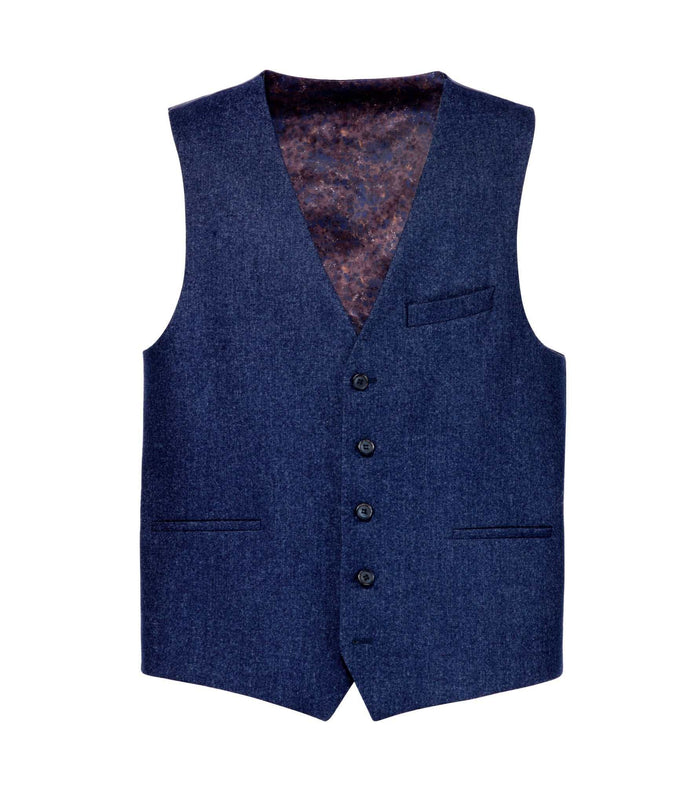 Izac Gilet En Flanelle Bleu "Quenvol"