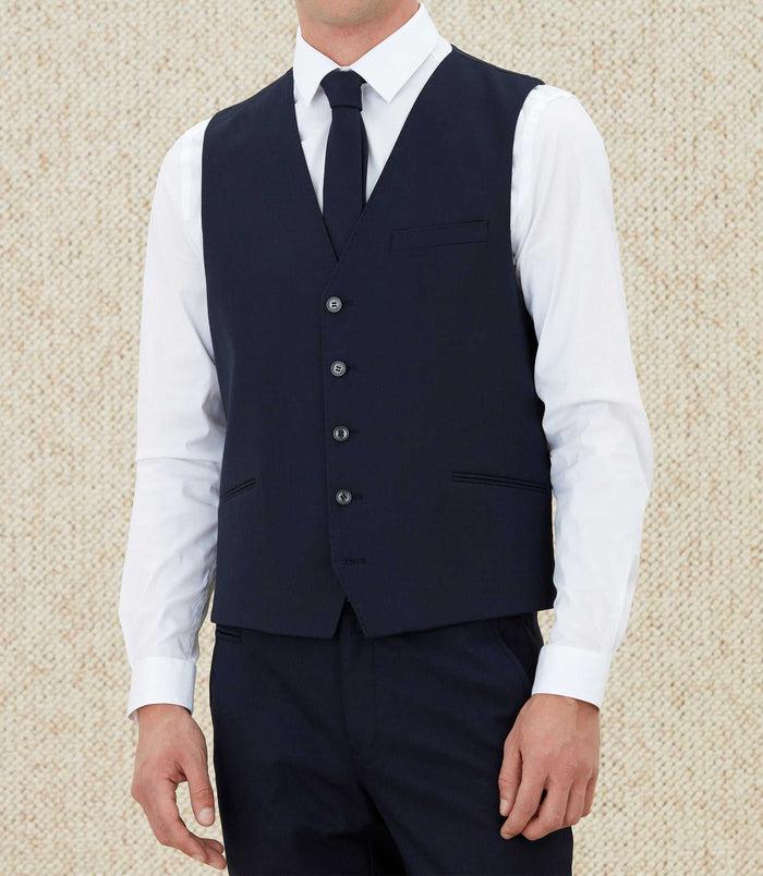 Izac Gilet En Flanelle Marine "Queloge"