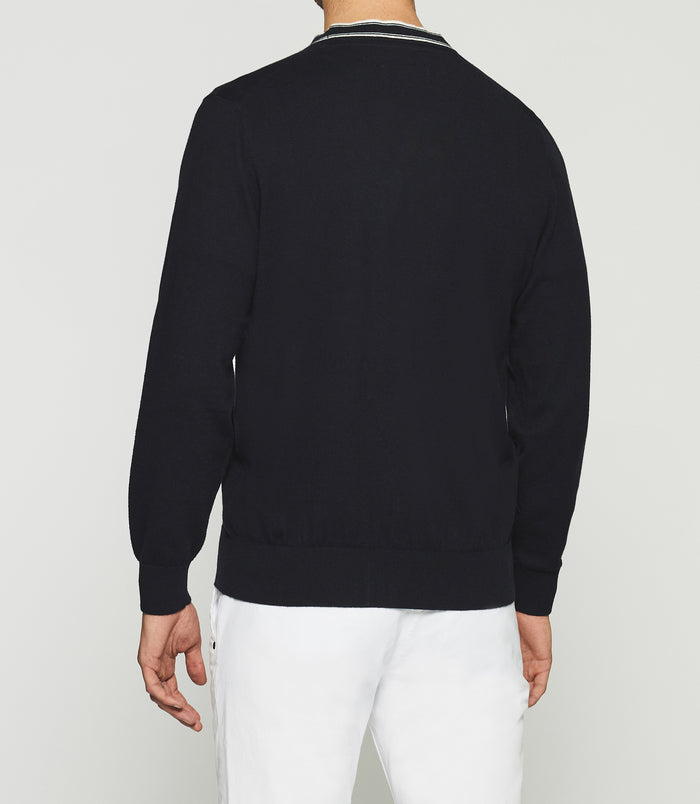 Izac Gilet En Maille Marine DENNYS