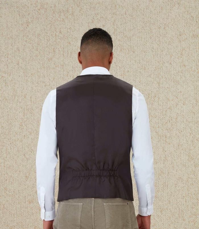 Izac Gilet En Tweed Chocolat "Qualargo"