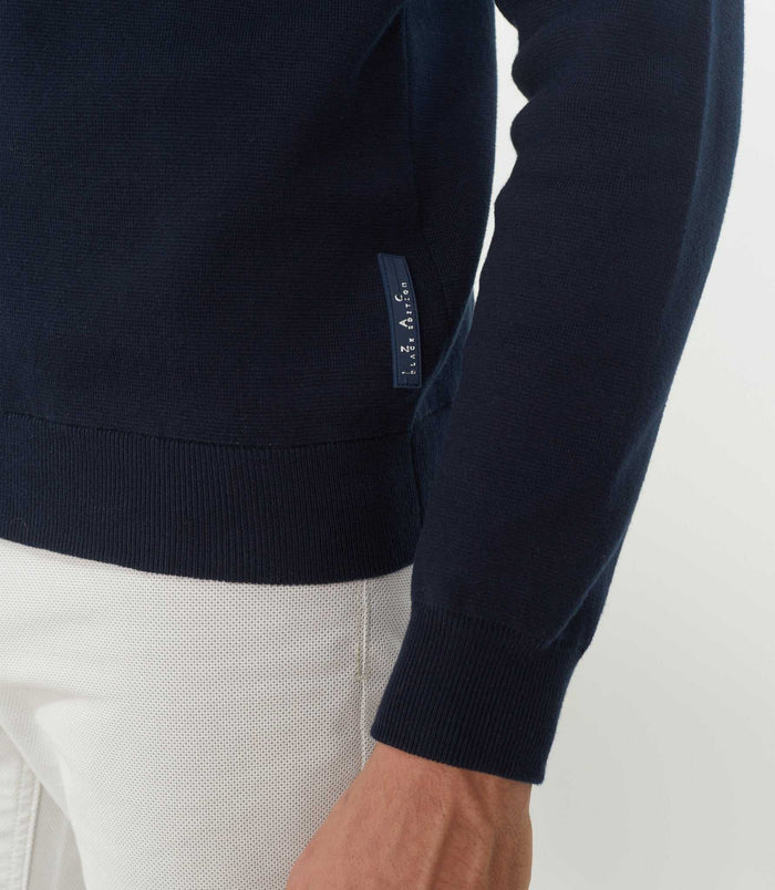 Izac Gilet Full Zip Style Campus Marine "Forbert"