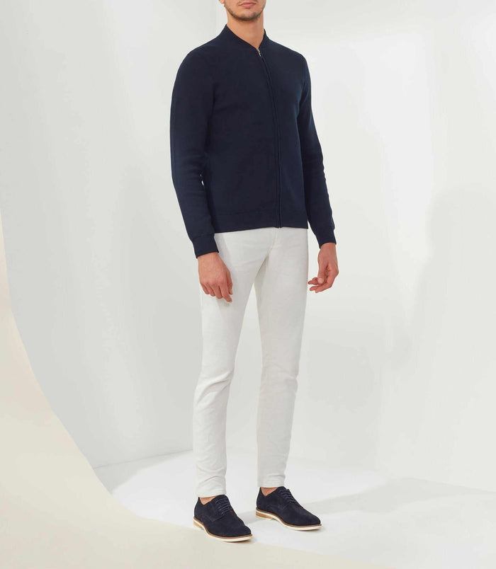 Izac Gilet Full Zip Style Campus Marine "Forbert"