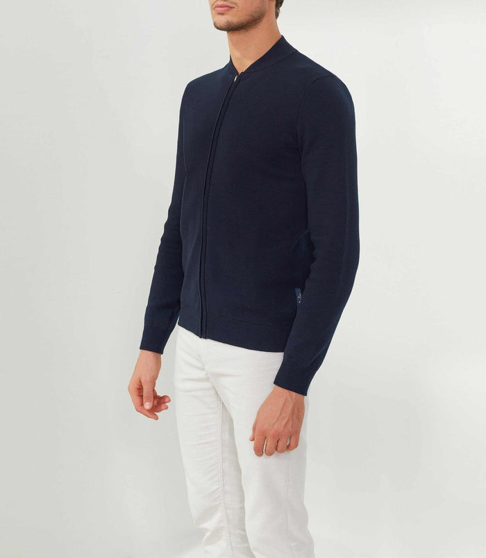 izac Gilet full zip style campus marine "Forbert"