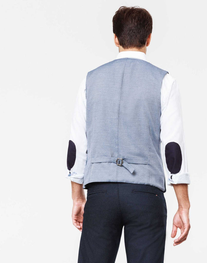 Izac Gilet Nid D'abeille Bleu Marine