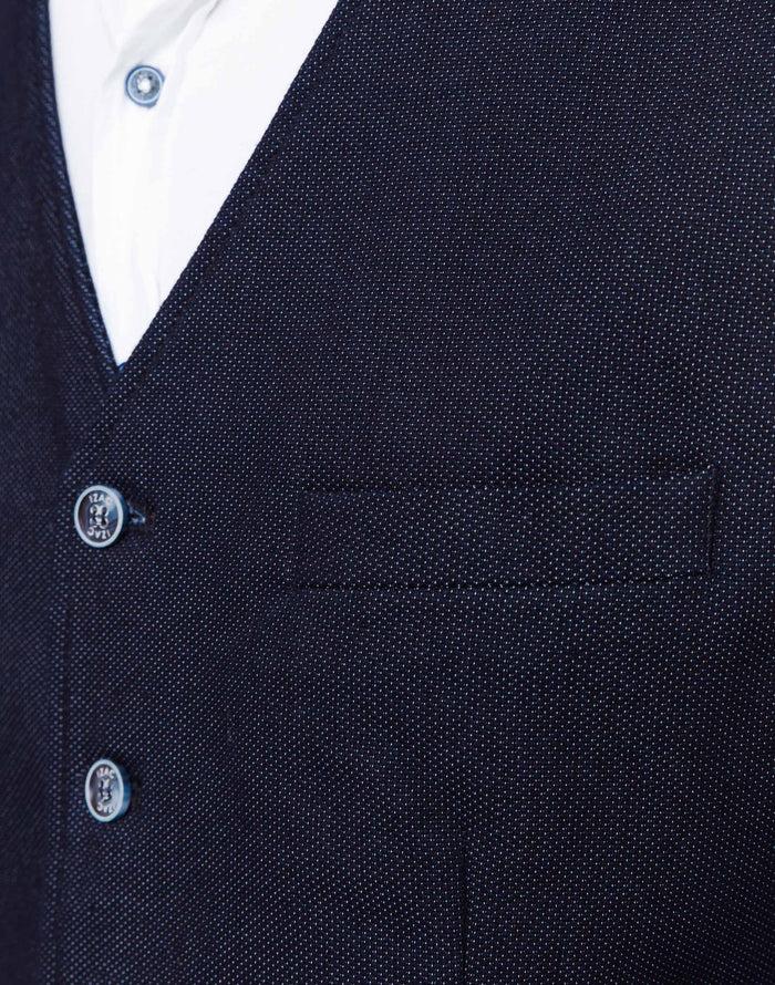 izac Gilet nid d'abeille bleu marine