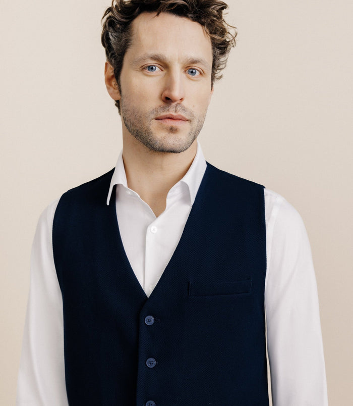 Izac Gilet Nid D'abeille Marine