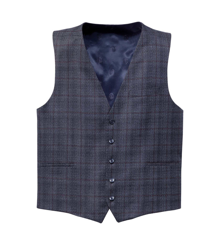 izac Gilet Prince de Galles bleu "Queclatant"