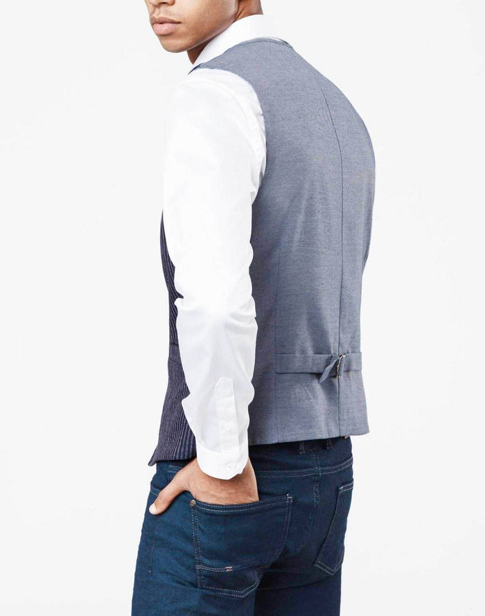 Izac Gilet Rayé Bleu Marine