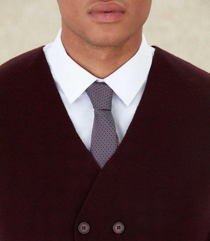 Izac Gilet Sans Manche Boutonné Bordeaux "Larsen"