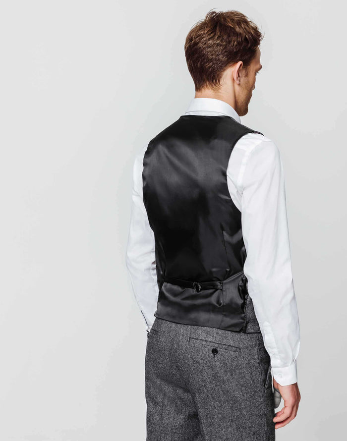Izac Gilet Tweed Anthracite