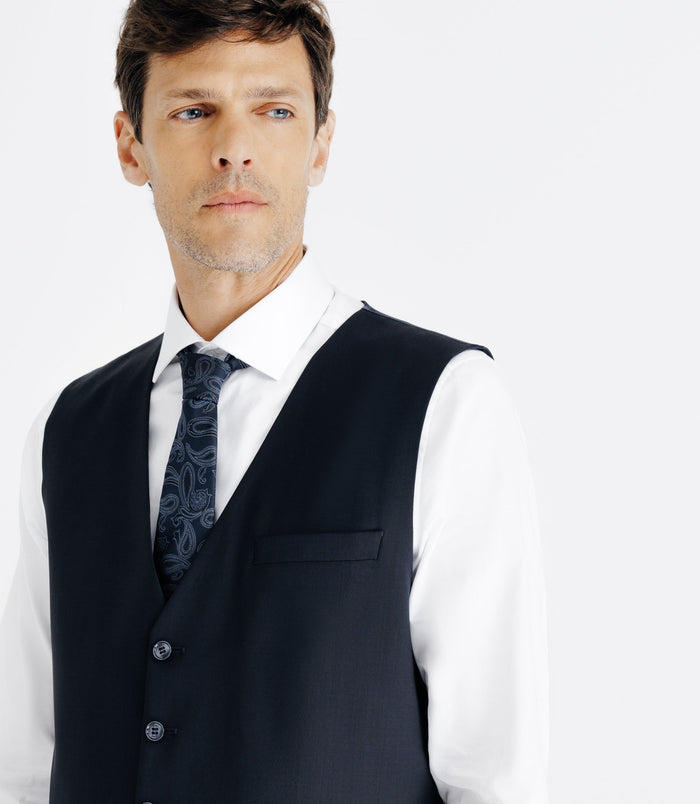 Izac Gilet Ville 5 Boutons Marine