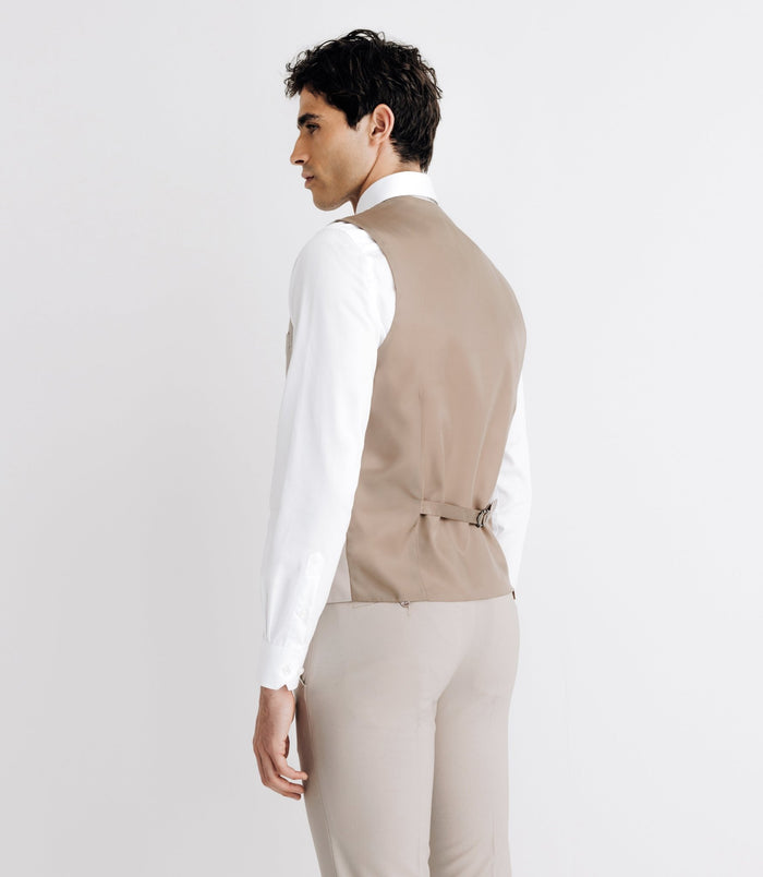 Izac Gilet Ville Aspect Brillant Beige