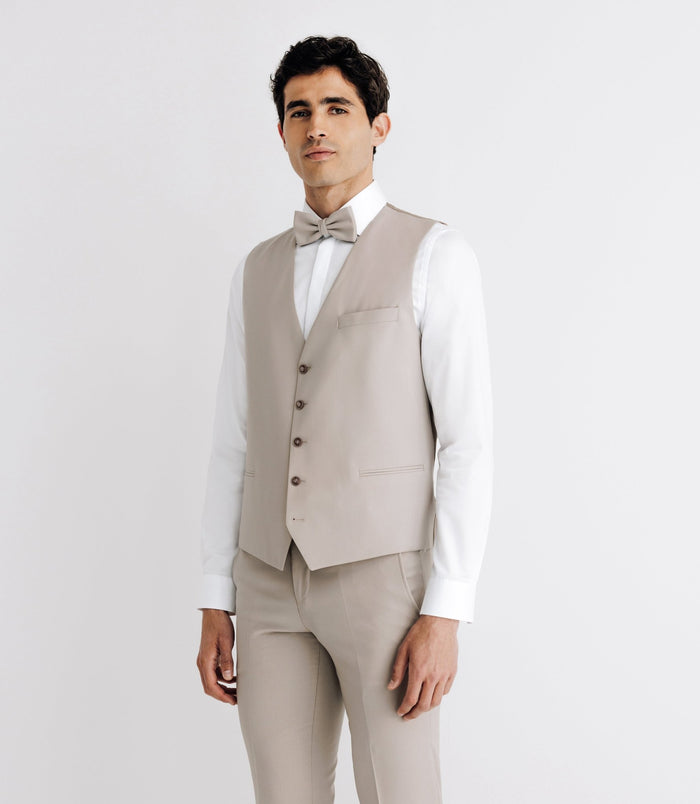 izac Gilet ville aspect brillant beige