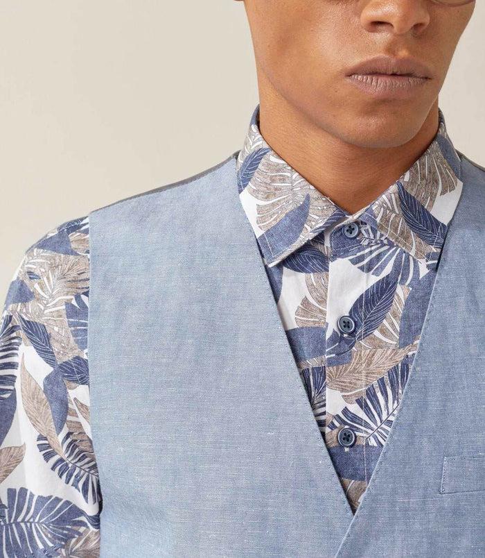 Izac Gilet Ville Bleu-clair "Lazurro"