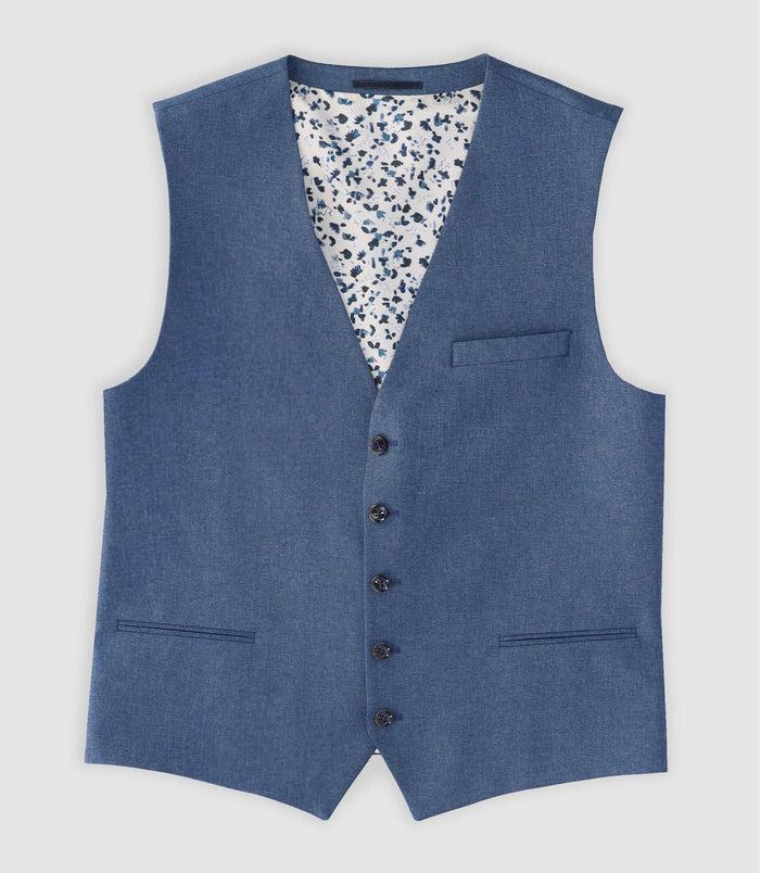 izac Gilet ville bleu effet denim