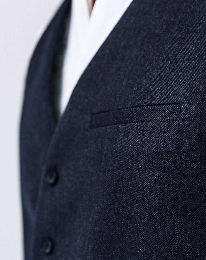 Izac GILET VILLE CHEVRON NAVY