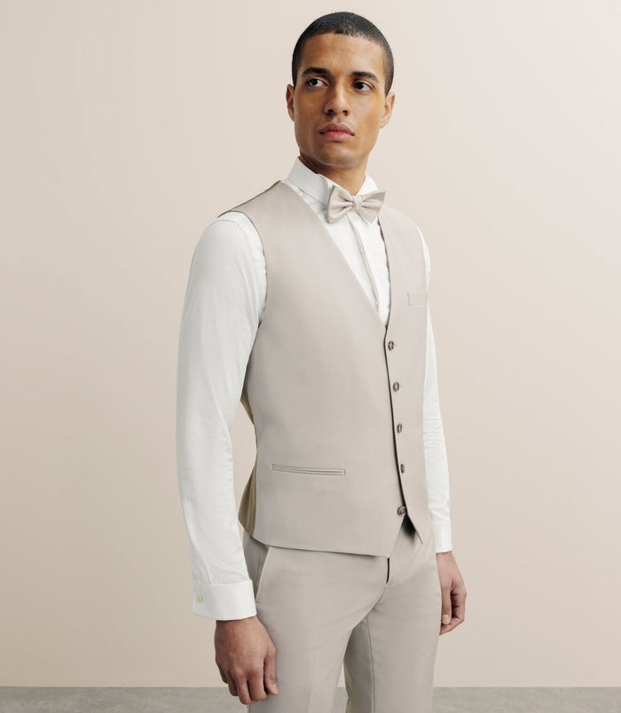 izac Gilet ville en laine majoritaire beige