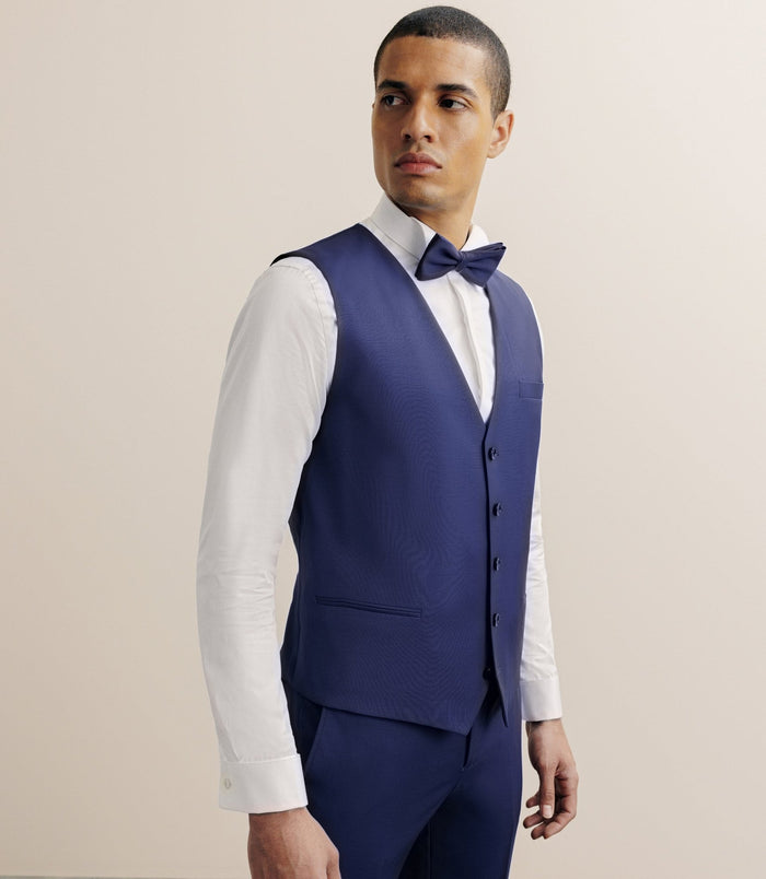 izac Gilet ville en laine majoritaire bleu