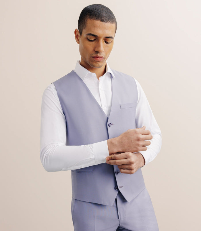 izac Gilet ville en laine majoritaire parme