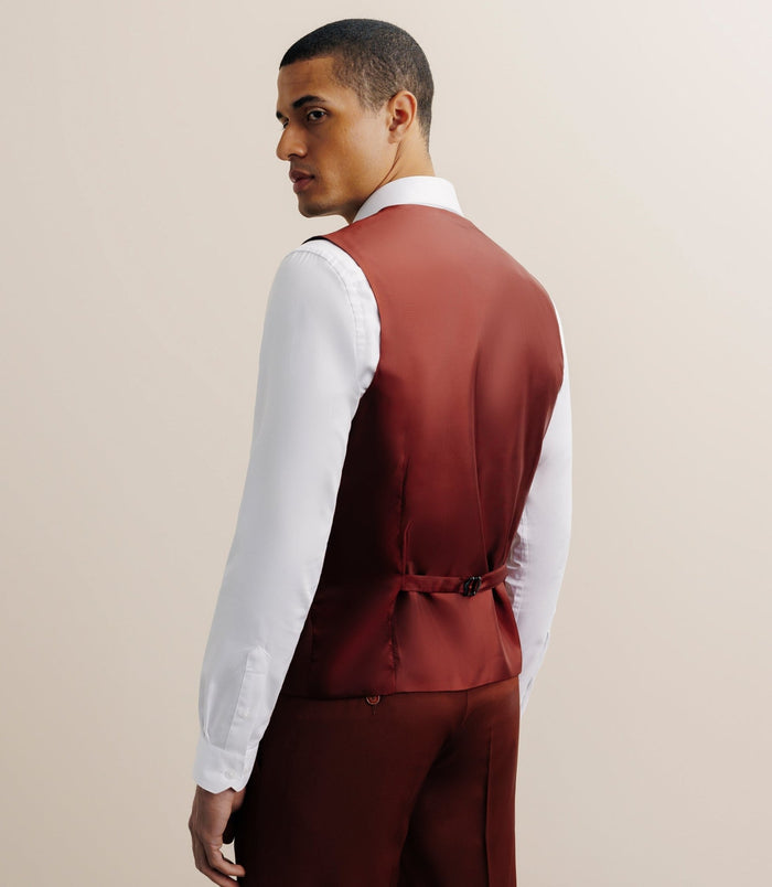 Izac Gilet Ville En Laine Majoritaire Terracotta