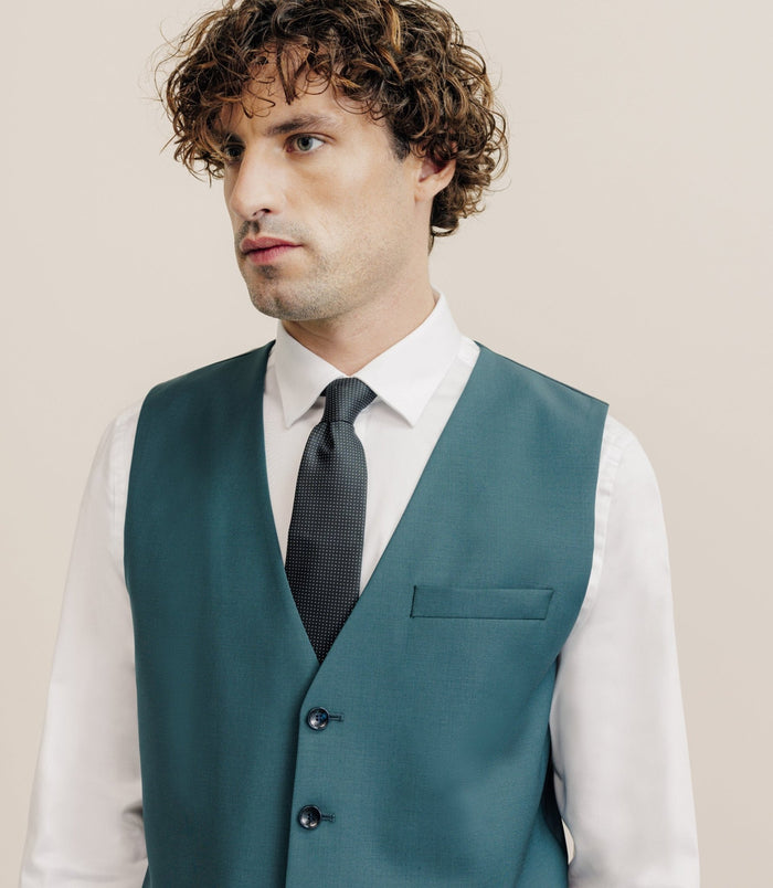 Izac Gilet Ville En Laine Majoritaire Vert