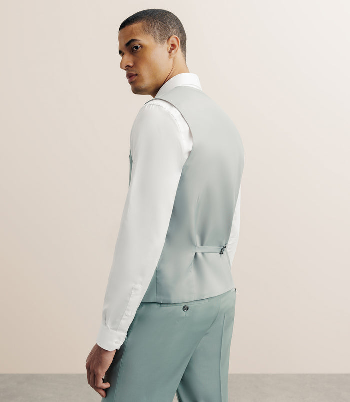 Izac Gilet Ville En Laine Majoritaire Vert Clair