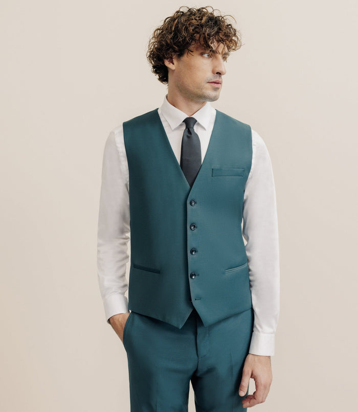 izac Gilet ville en laine majoritaire vert