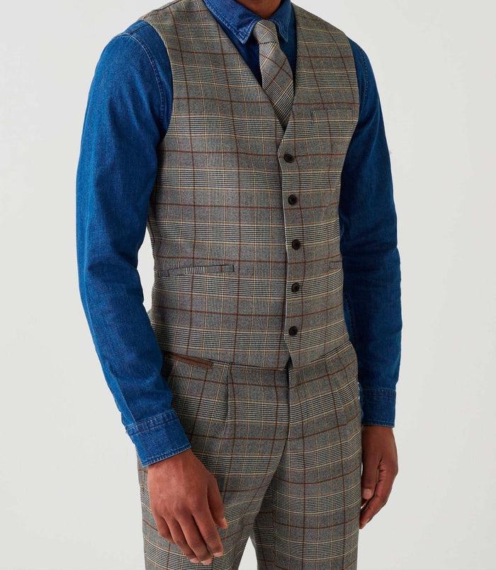 Izac Gilet Ville Prince De Galles Beige "Ovynile"