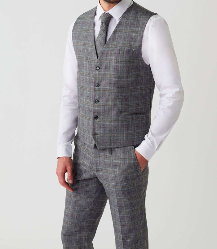 Izac Gilet Ville Prince De Galles Gris "Ovintage"
