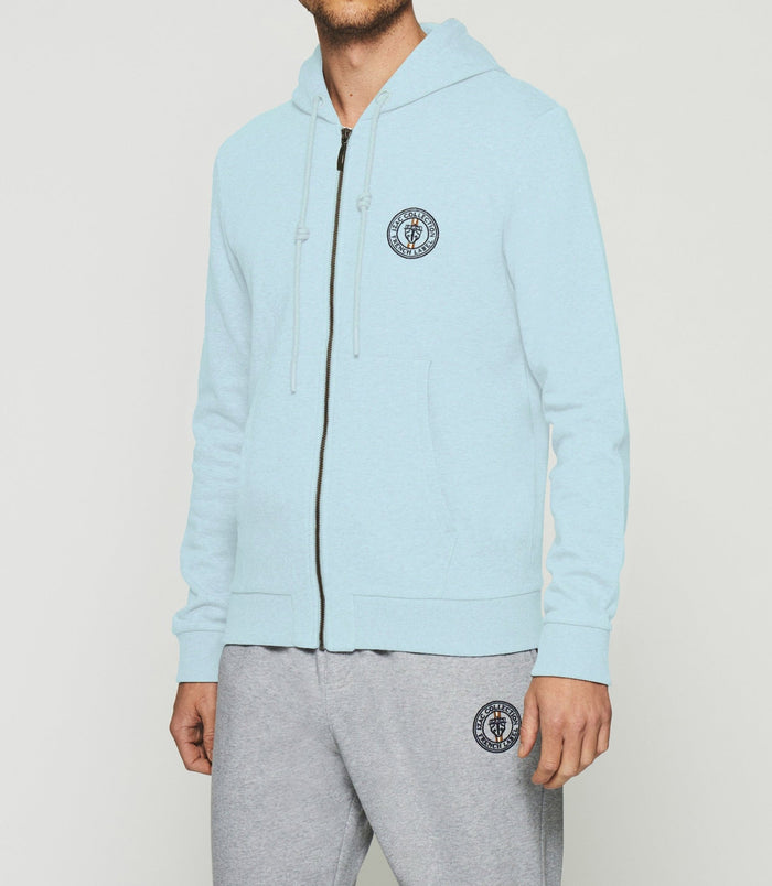 izac Gilet zippé à capuche ciel SWDOGAN
