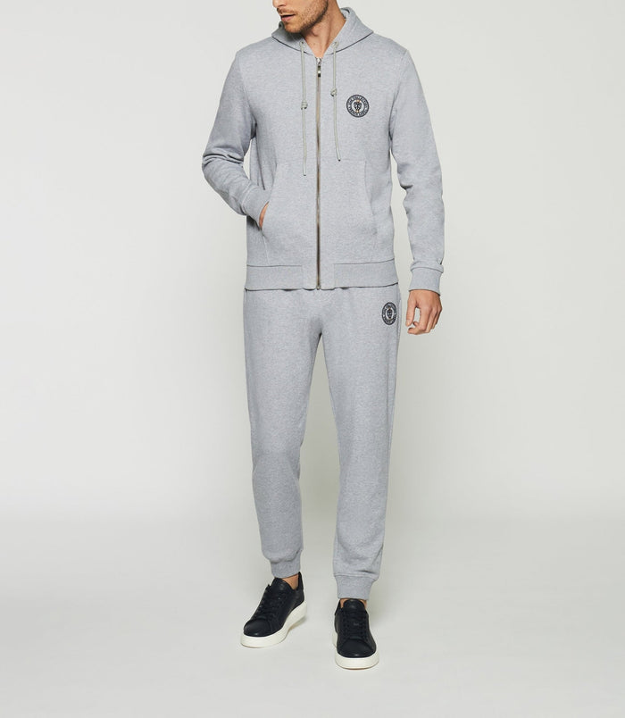 izac Gilet zippé à capuche gris chiné SWDOGAN