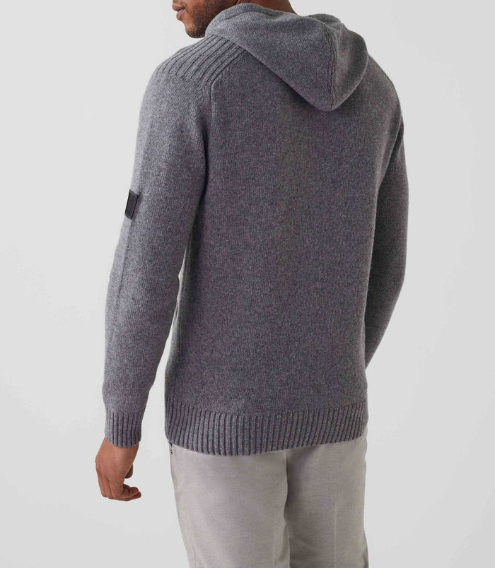 Izac Gilet Zippé à Capuche Gris "Sergei"