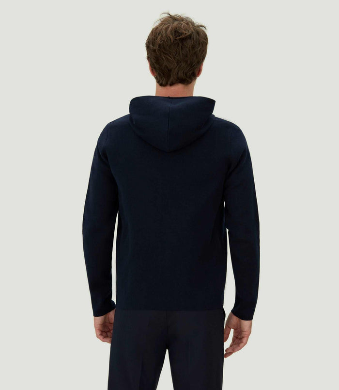 Izac Gilet Zippé à Capuche Marine "Leith"