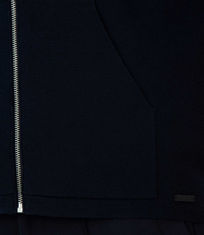 Izac Gilet Zippé à Capuche Marine "Leith"