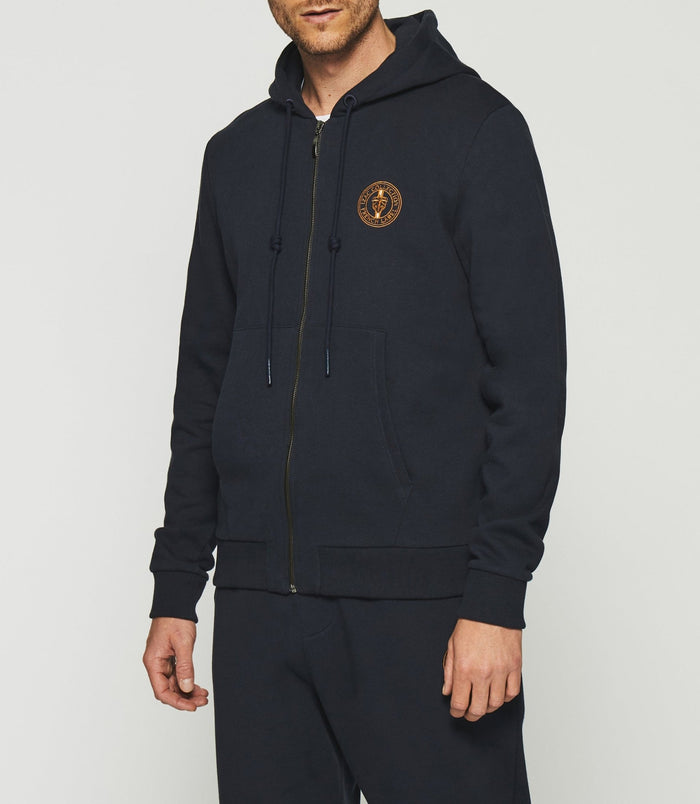 Izac Gilet Zippé à Capuche Marine SWDOGAN