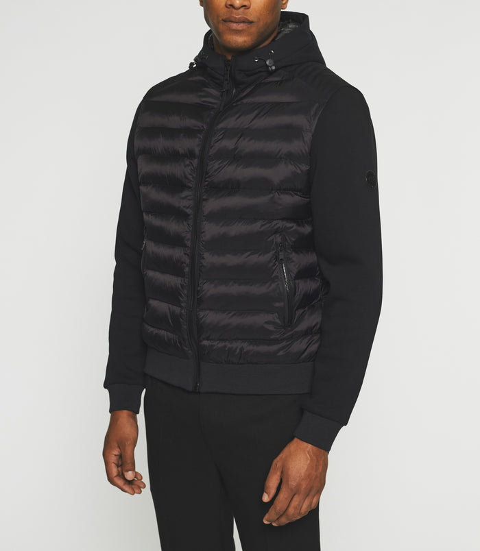 Izac Gilet Zippé à Capuche Uni Noir SWBENT
