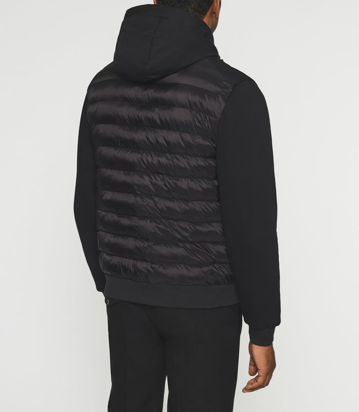 Izac Gilet Zippé à Capuche Uni Noir SWBENT