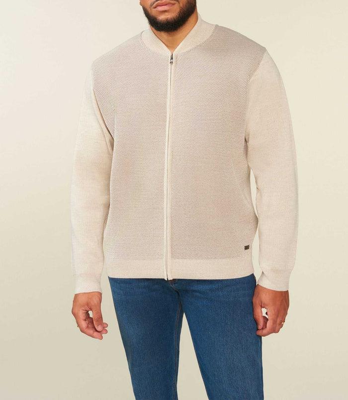 Izac Gilet Zippé Beige Col Teddy BAOBT