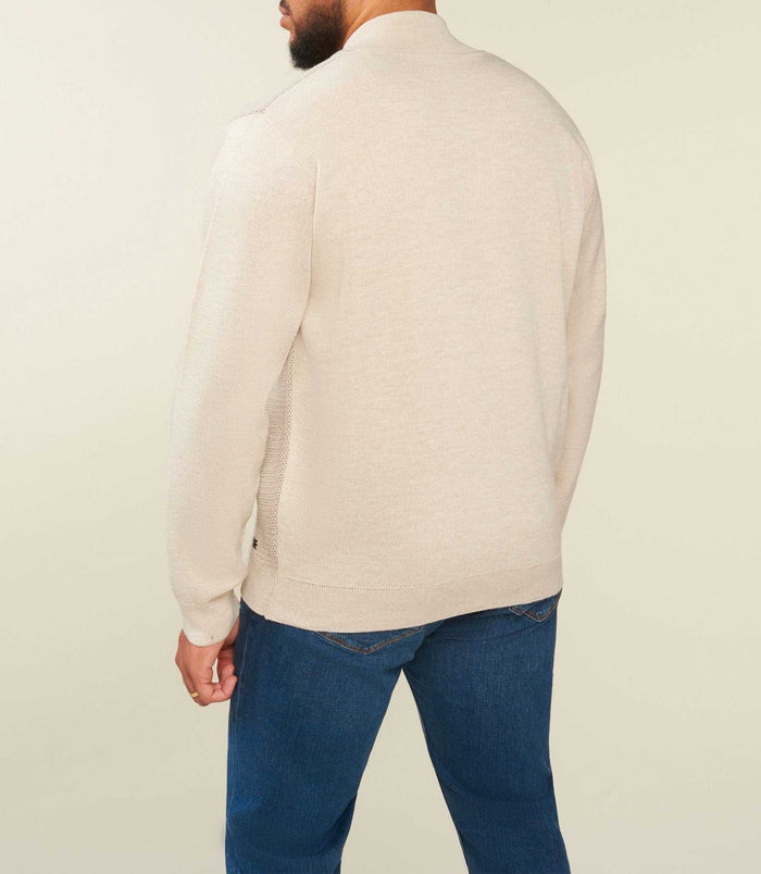 Izac Gilet Zippé Beige Col Teddy BAOBT