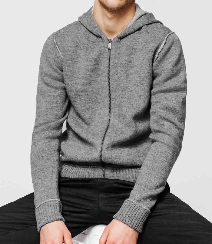 izac Gilet zippé capuche gris