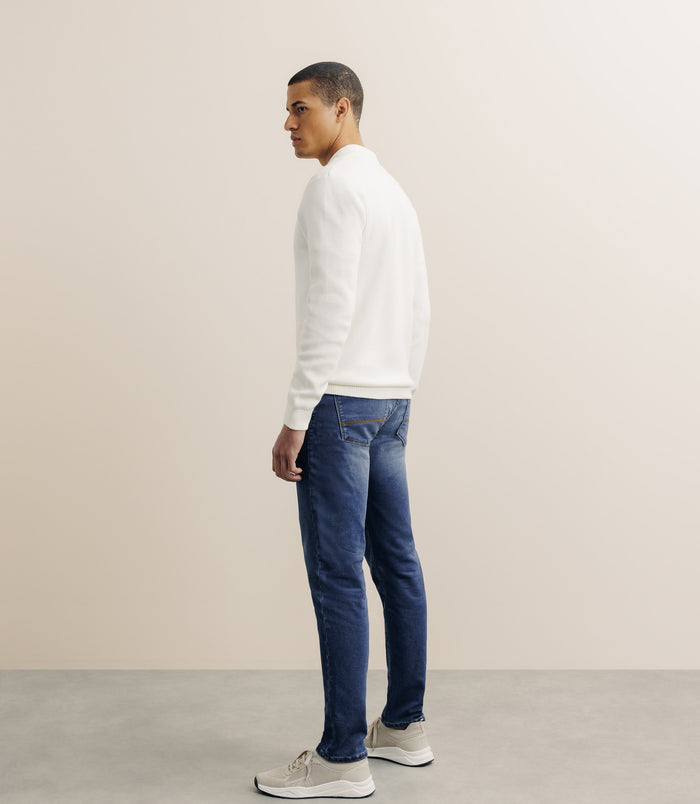 Izac Gilet Zippé Col Chemise écru