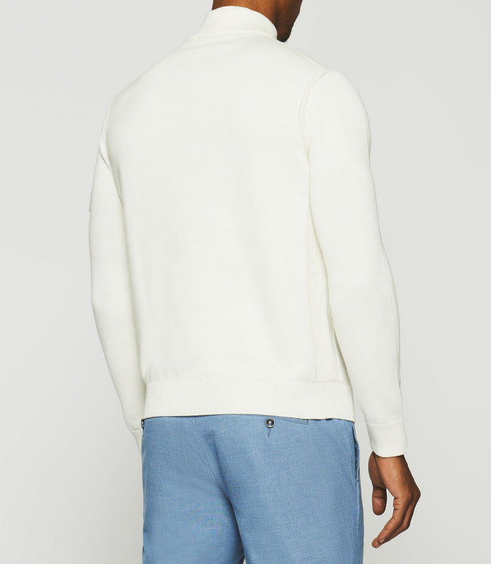 Izac Gilet Zippé Col Montant écru DAN