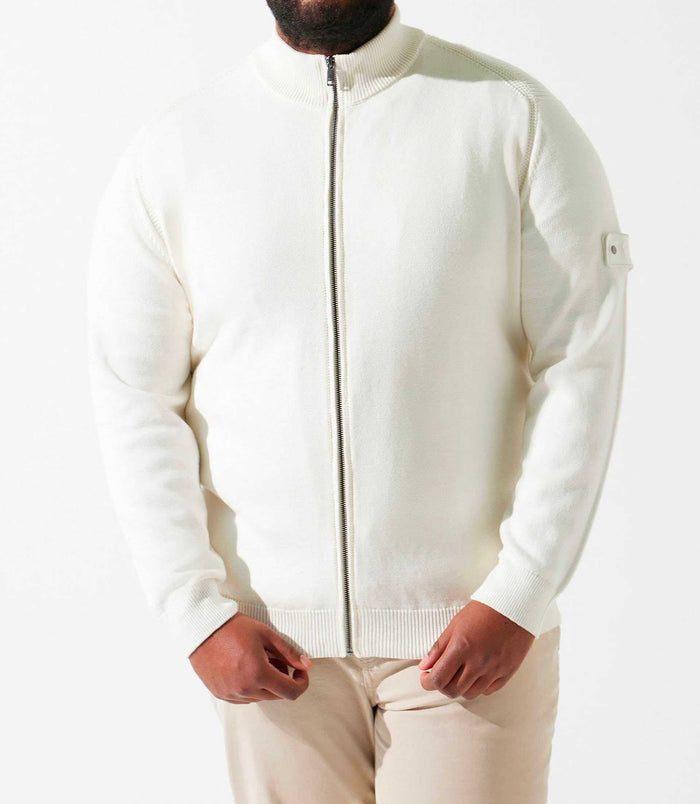 Izac Gilet Zippé Col Montant écru DANBT