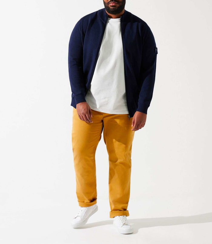 izac Gilet zippé col montant marine DANBT