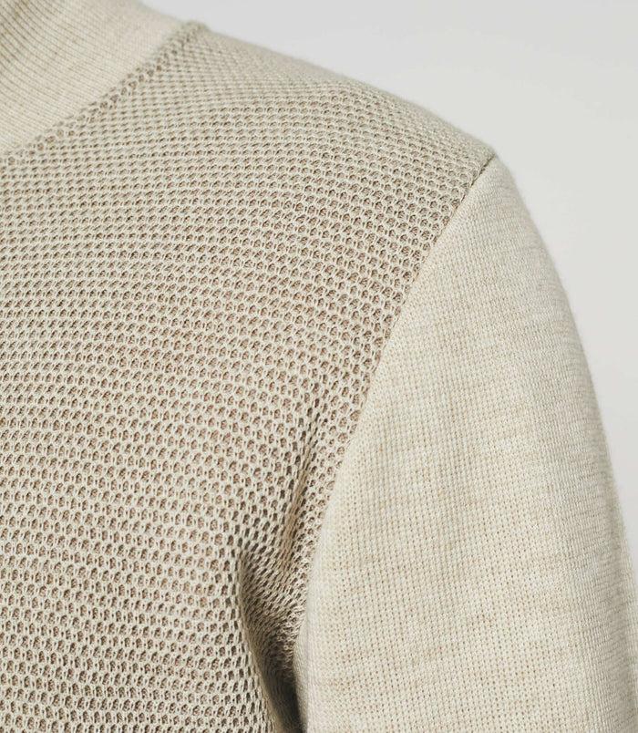 Izac Gilet Zippé Col Teddy Beige BAO