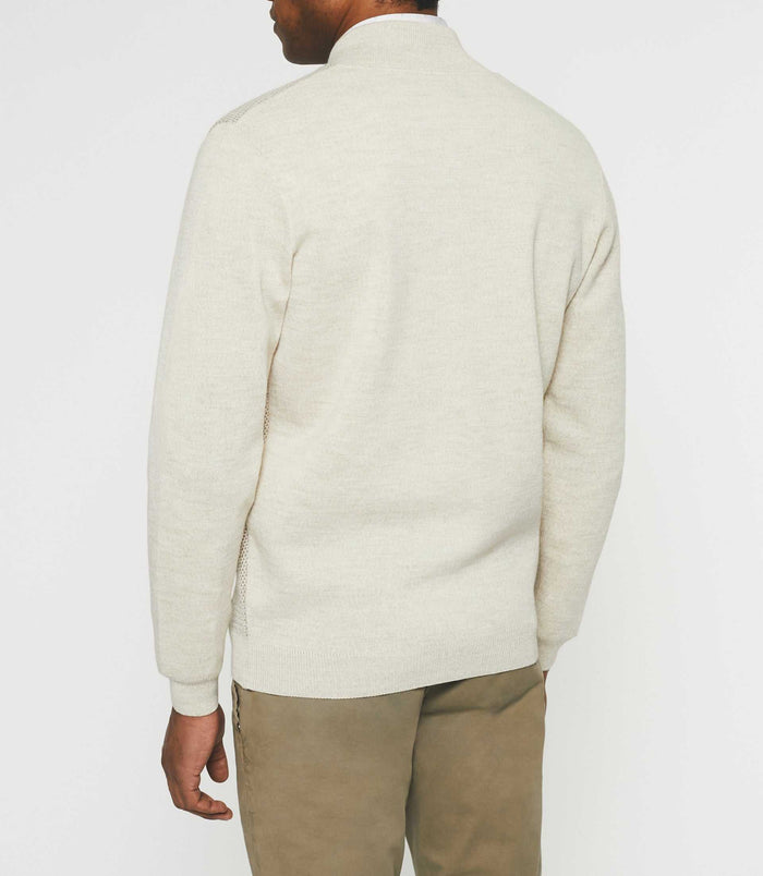 Izac Gilet Zippé Col Teddy Beige BAO