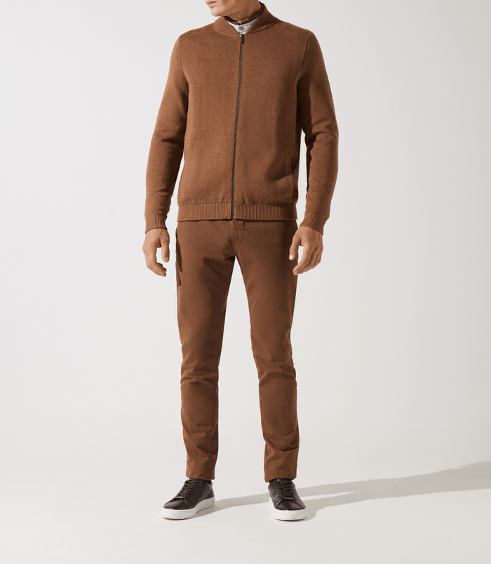 izac Gilet zippé col teddy camel