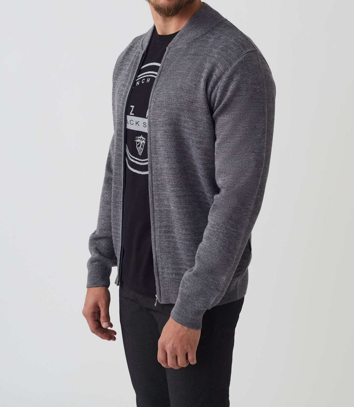 Izac Gilet Zippé Col Teddy Gris "Sesto"
