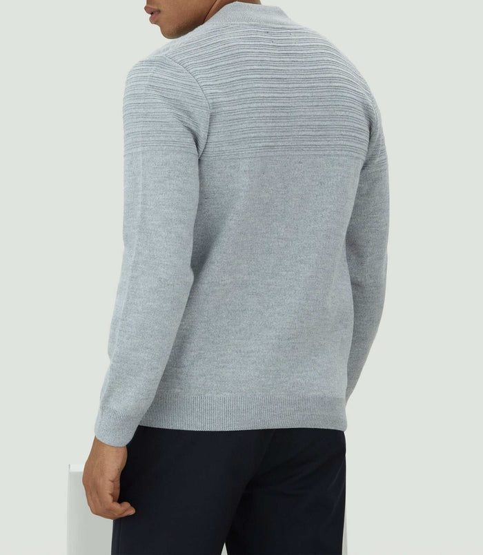 Izac Gilet Zippé Col Teddy Laine Gris "Lawson"